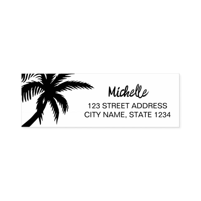 Palm Trees  Personalised   Self-inking Stamp (Design)