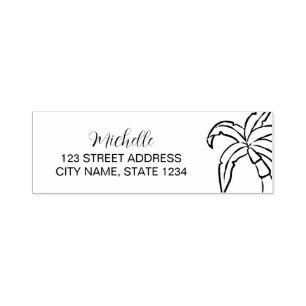 Palm Trees Personalised Self-inking Stamp