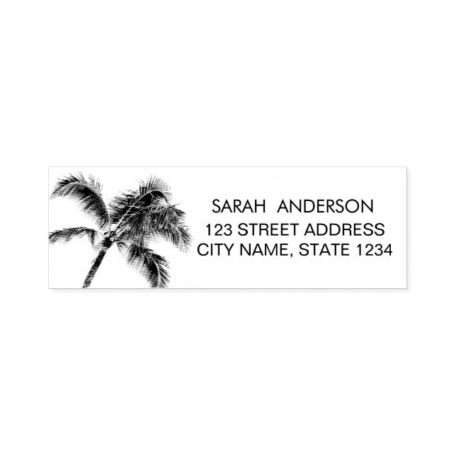 Palm Trees  Personalised   Self-inking Stamp (Design)