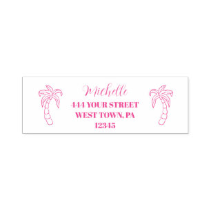 Palm Trees Personalised Self- Self-inking Stamp