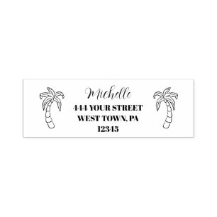 Palm Trees  Personalised  Self- Self-inking Stamp