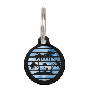 PALM TREES PET TAG