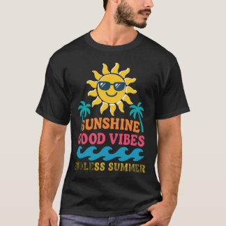 Palm Trees  Positivity – Retro Summer Mood T-Shirt