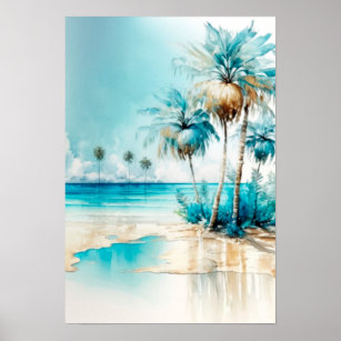 Palm trees poster