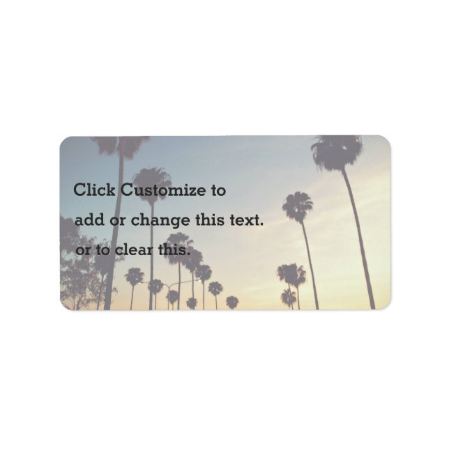 Palm trees prevailing label (Front)