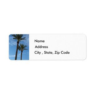 Palm Trees Return Address Label