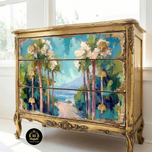 Palm Trees Santa Monica California Decoupage  Tissue Paper