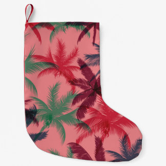 Palm trees seamless pattern small christmas stocking