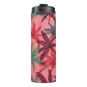 Palm trees seamless pattern thermal tumbler