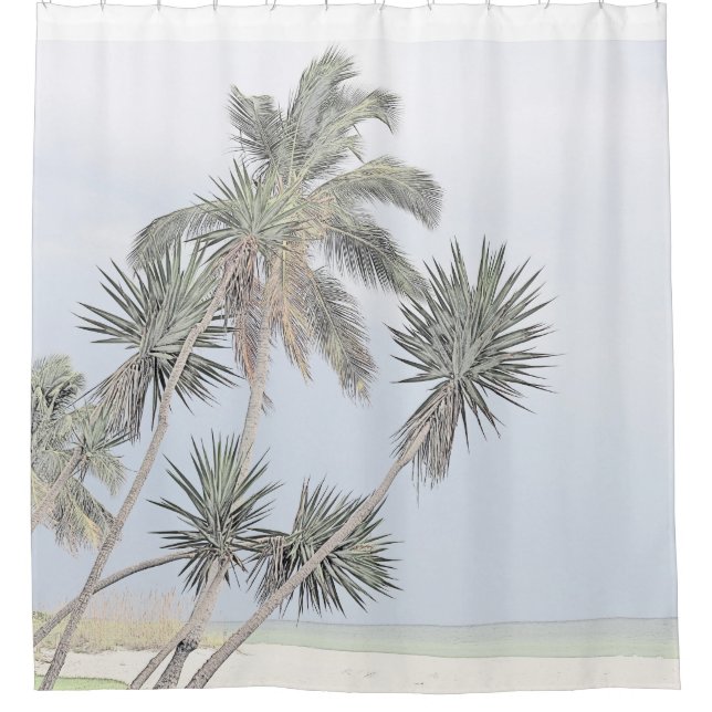Palm Trees Shower Curtain (Front)
