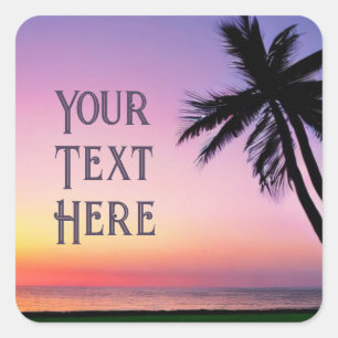 Palm Trees Square Sticker