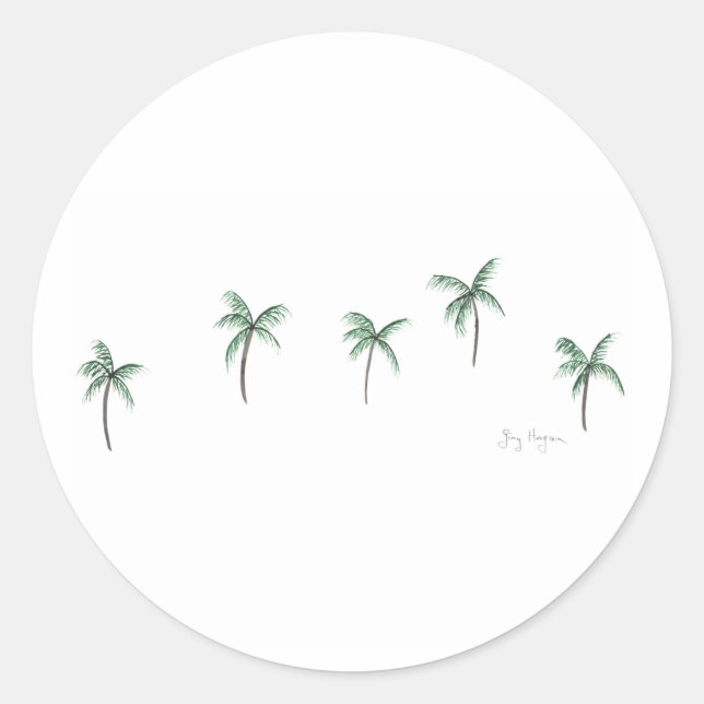 Palm Trees Sticker (Front)