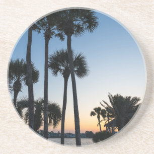 Palm Trees Sunrise Destin Florida Coaster