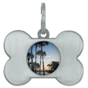Palm Trees Sunrise Destin Florida Pet Tag