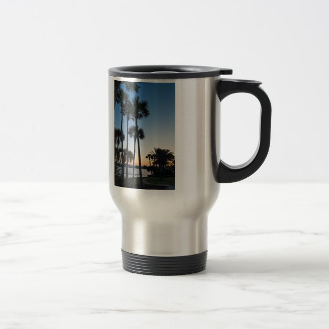 Palm Trees Sunrise Destin Florida Travel Mug (Right)