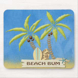 Palm Trees & Surf Boards Mouse Mat