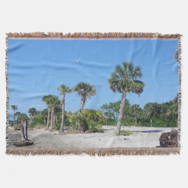 Palm Trees throw blanket (Front)