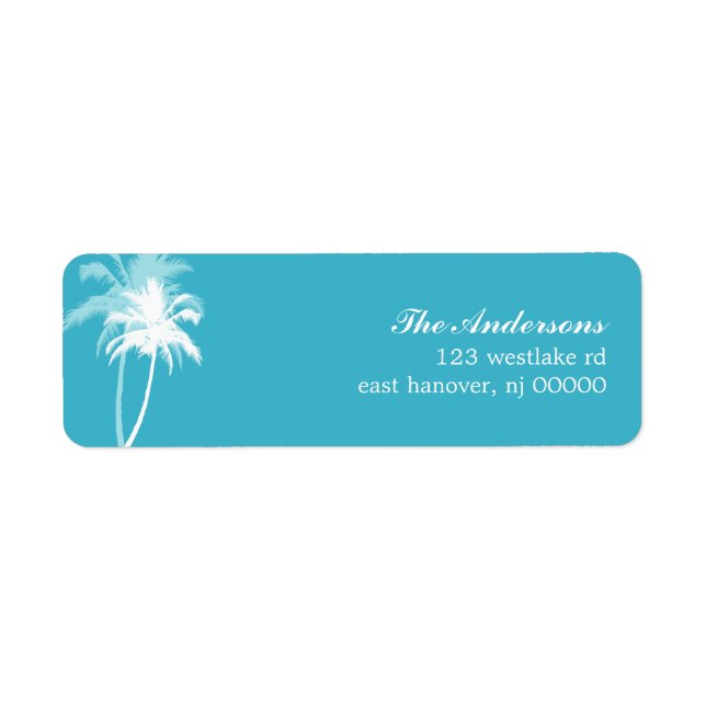 Palm Trees Tropical Beach Wedding (Front)