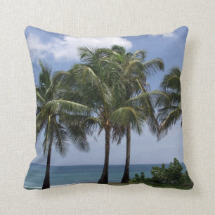 Palm Trees tropical decorative throw pillow