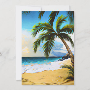 Palm Trees Tropical Invitation