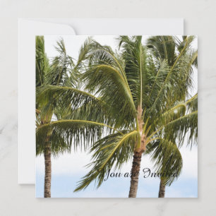 Palm Trees Tropical Kauai Birthday Invitation