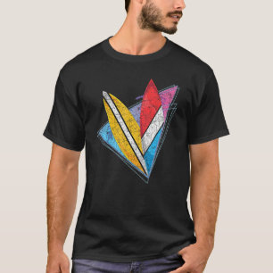 Palm Trees Tropical Surfer Vaporwave Watersport Su T-Shirt