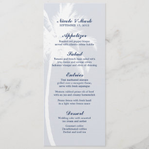 Palm Trees Tropical Wedding Menu Cards