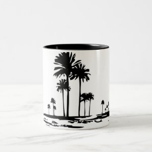 Palm Trees Two-Tone Coffee Mug