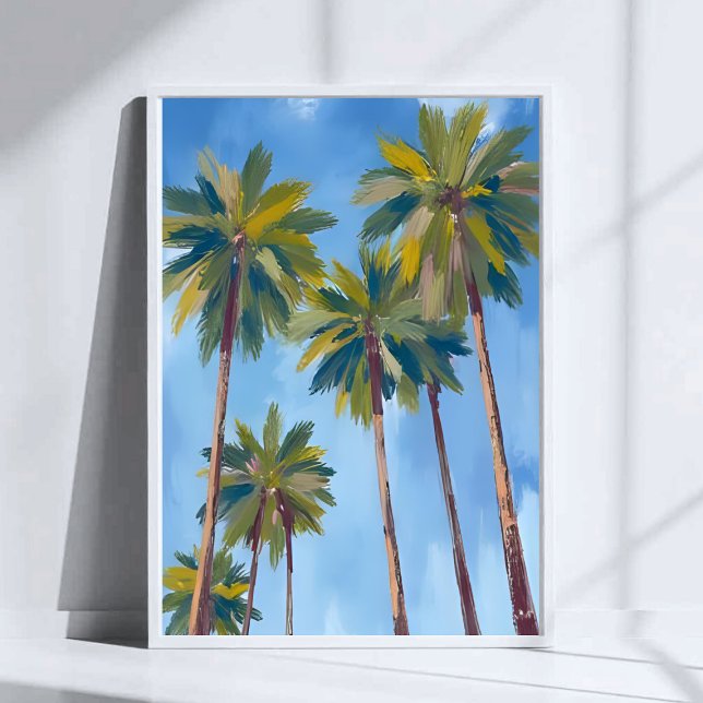 Palm Trees Watercolor Art Tropical Poster (Creator Uploaded)