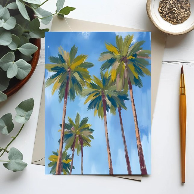 Palm Trees Watercolor Postcard (Creator Uploaded)