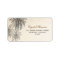 palm trees wedding address labels