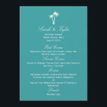 Palm Trees Wedding Menu Card<br><div class="desc">A contemporary design with a touch of tropical flavour,  this Palm Trees collection makes an elegant complement to your seaside celebration. Matching components available at berryberrysweet.com</div>