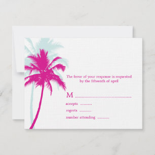 Palm Trees Wedding Response Cards