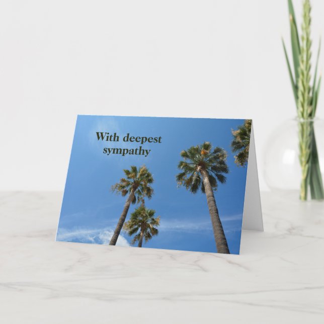 Palm trees  -  With deepest sympathy Card (Front)