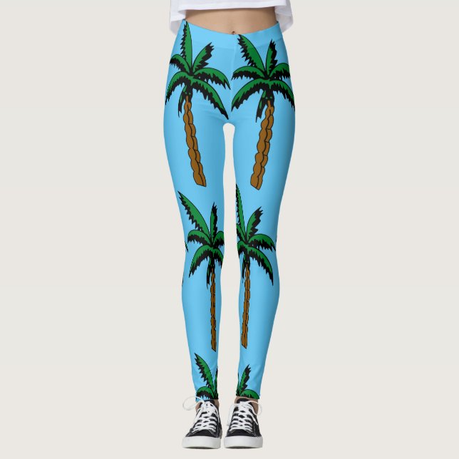 PALM TREES YOGA PANTS (Front)