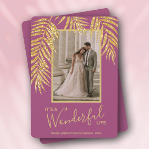 Palm Tropical Christmas Photo Holiday Card