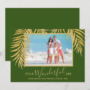 Palm Tropical Christmas Photo Holiday Card
