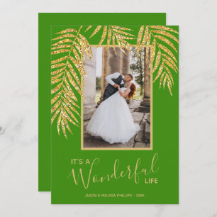 Palm Tropical Christmas Photo Holiday Card