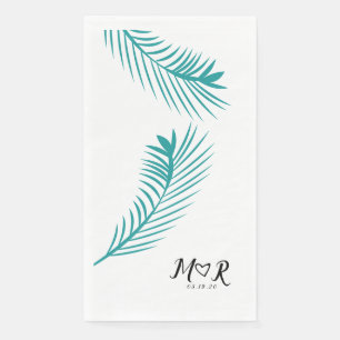 Palm Tropical Leaf Leaf Wedding Logo    Napkin