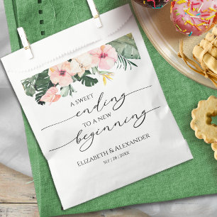 Palm Tropical Sweet Ending New Begin Wedding Favour Bags