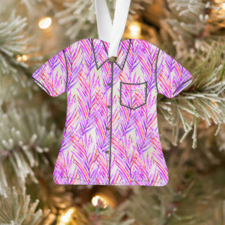 Palm Whisperer Hawaiian Tropical Aloha Shirt- Pink Ornament