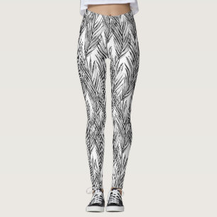 Palm Whisperer Hawaiian Tropical Grey Leggings