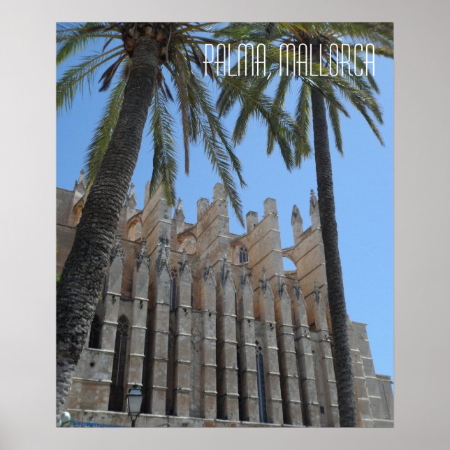 Palma Cathedral Majorca Spain Vacation Poster (Front)