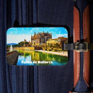 Palma de Mallorca Baleares Oil Paint Luggage Tag