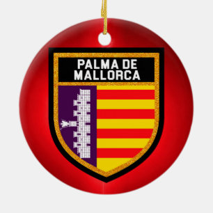Palma de Mallorca Flag Ceramic Tree Decoration