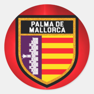 Palma de Mallorca Flag Classic Round Sticker