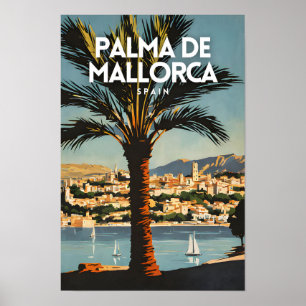 Palma De Mallorca Nostalgic Spain Retro Travel Poster