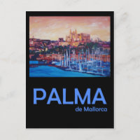 Palma de Mallorca Retro Travel Poster
