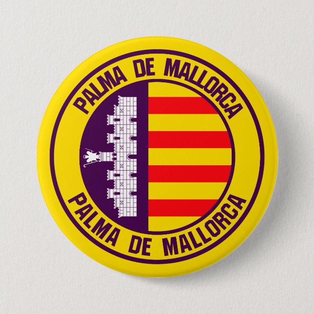 Palma de Mallorca Round Emblem 7.5 Cm Round Badge (Front)