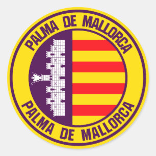Palma de Mallorca Round Emblem Classic Round Sticker
